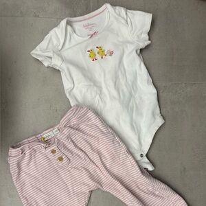Mini Boden White and Pink Kids Matching Set